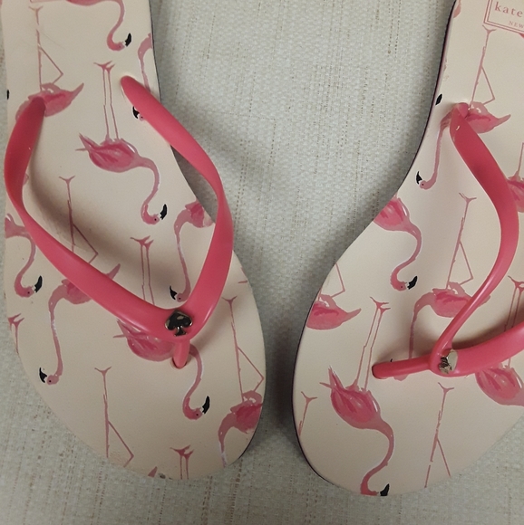 Flamingo Kate Spade Hot Pink Sandals 9 10 Boho - Picture 5 of 8